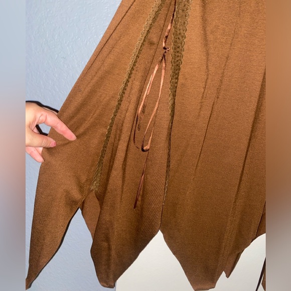 Fairycore Brown Lace Dress - Picture 4 of 13